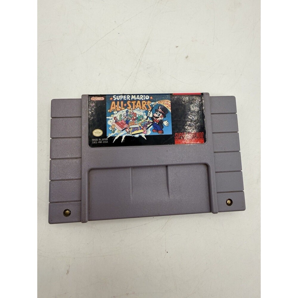 Super Mario All-Stars Cartridge Authentic Super Nintendo SNES TESTED WORKS